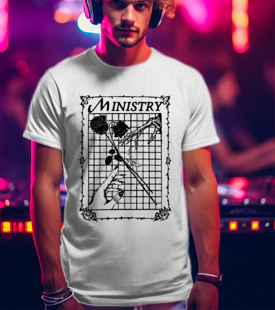 Ministry Roses Skeleton Hands T-Shirt