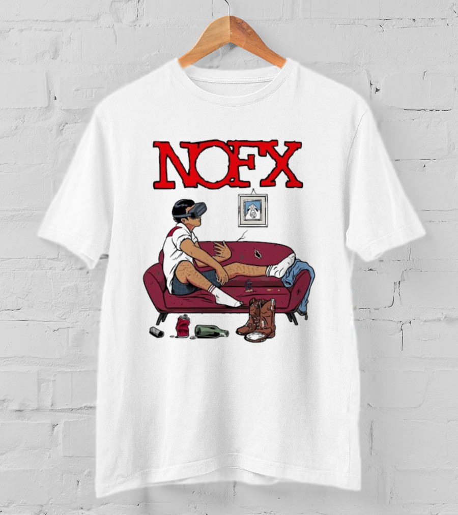 NOFX Virtual Reality Couch Boots T-Shirt