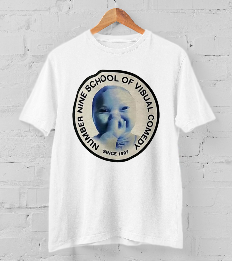 Number Nine School Of Visual Comedy Baby Face Since 1997 T-Shirt