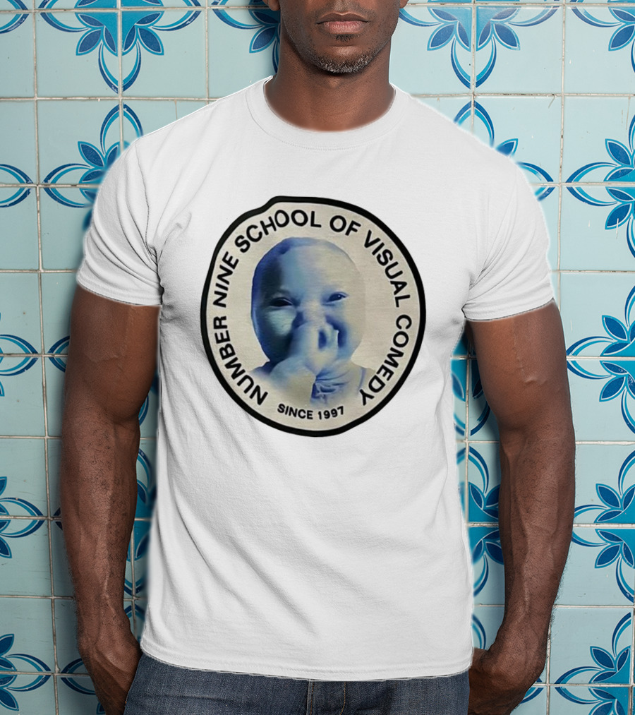 Number Nine School Of Visual Comedy Baby Face Since 1997 T-Shirt