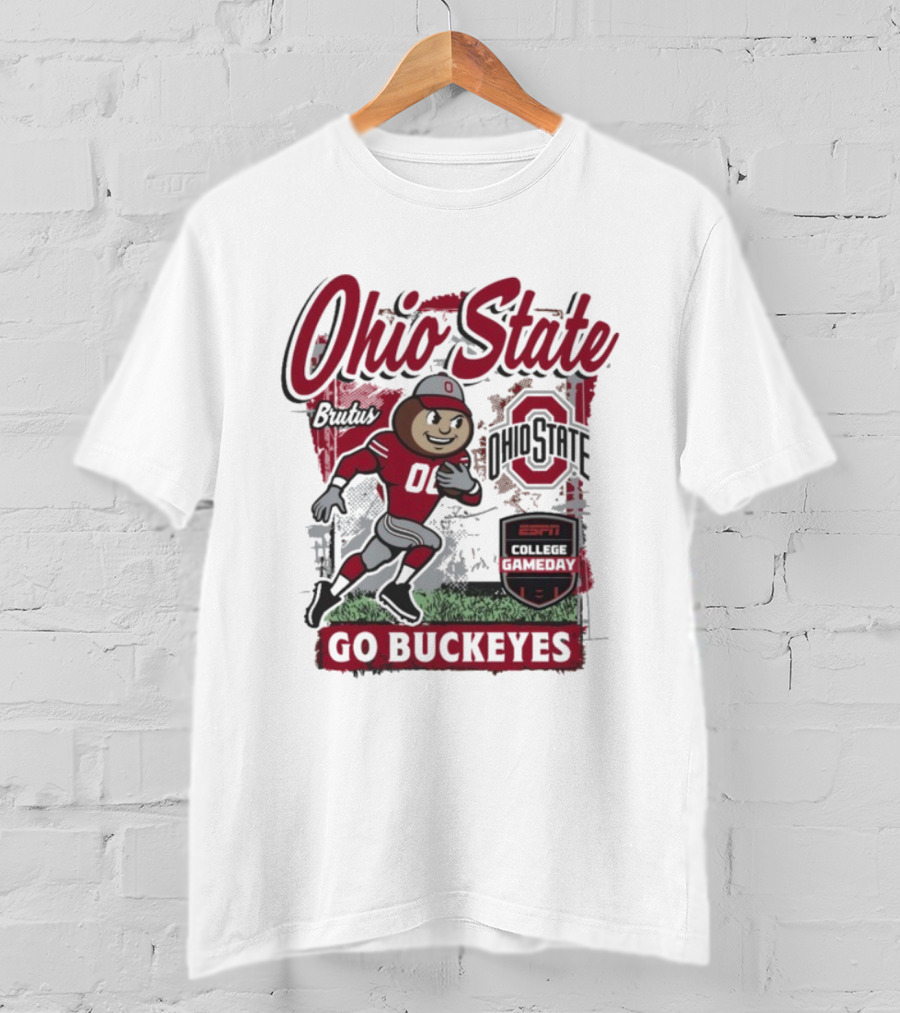 Ohio State Buckeyes Brutus ESPN College GameDay 2025 Go Buckeyes T-Shirt