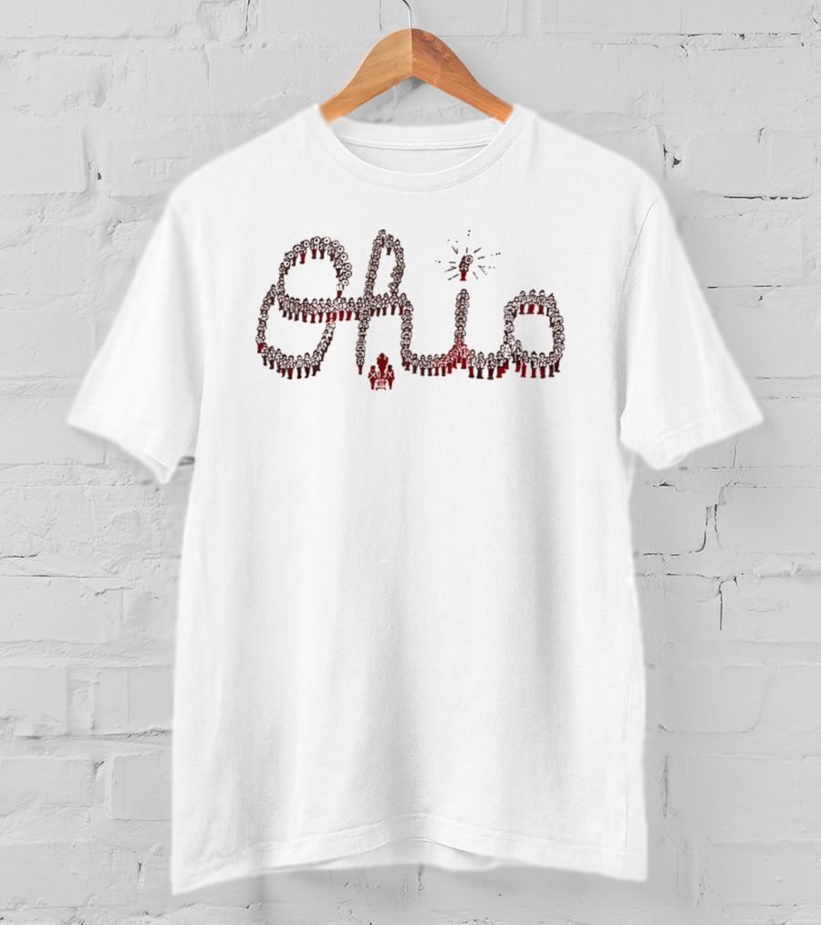 Ohio State Buckeyes Script Ohio Marching Band Formation T-Shirt
