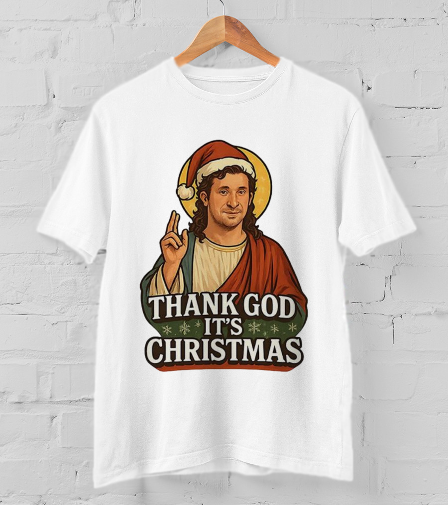 Thank God It’s Christmas Robbie Fowler Santa Christian Blessing T-Shirt
