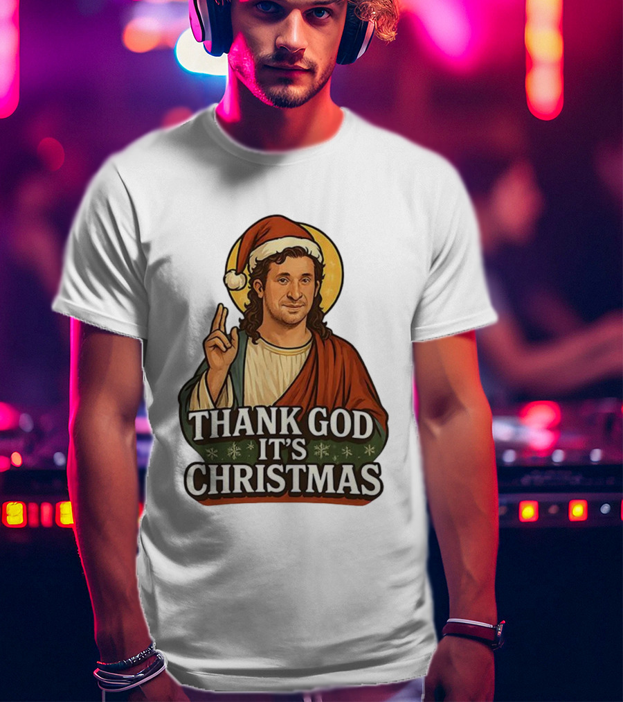 Thank God It’s Christmas Robbie Fowler Santa Christian Blessing T-Shirt