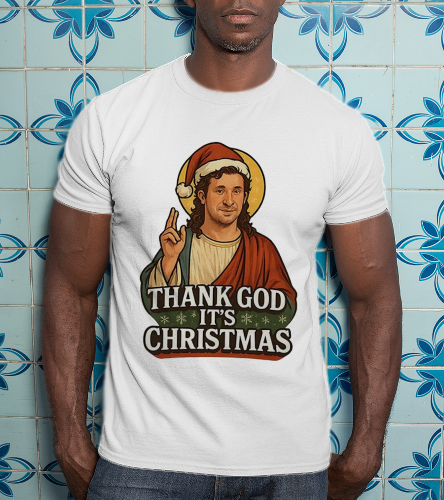 Thank God It’s Christmas Robbie Fowler Santa Christian Blessing T-Shirt
