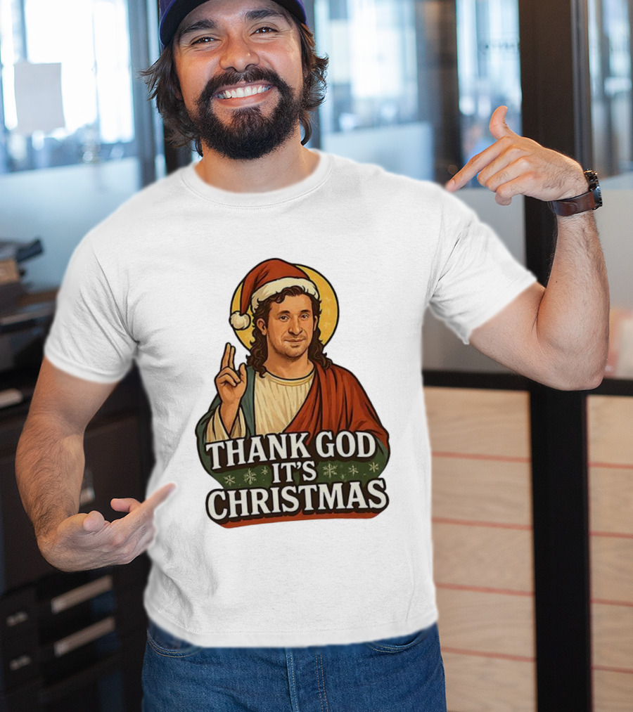 Thank God It’s Christmas Robbie Fowler Santa Christian Blessing T-Shirt