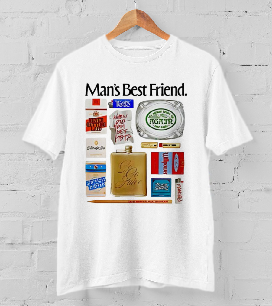 Sabrina Carpenter Man’s Best Friend 2025 Tour Go Juice Agajr Badge Never Getting Laid T-Shirt