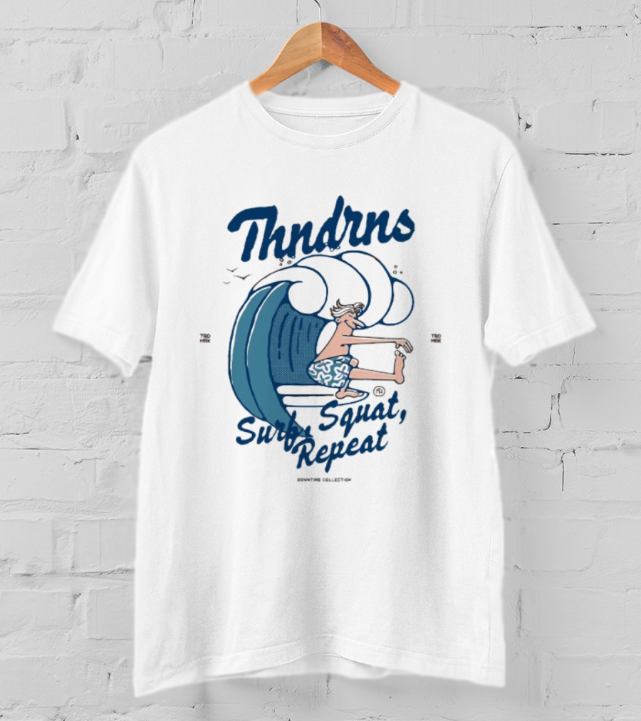 Thndrns Surf Squat Repeat Wave Action T-Shirt