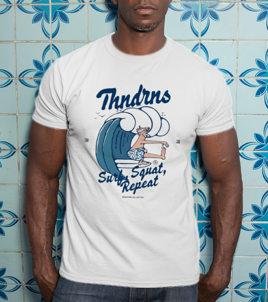Thndrns Surf Squat Repeat Wave Action T-Shirt