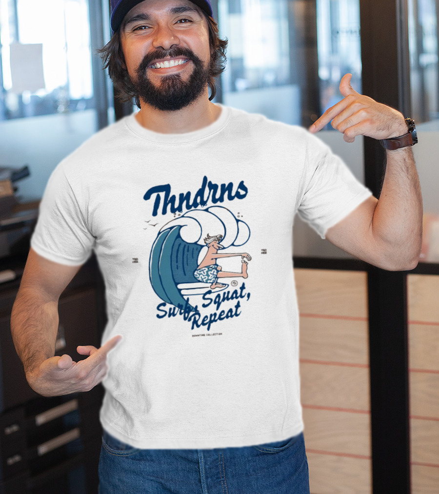 Thndrns Surf Squat Repeat Wave Action T-Shirt