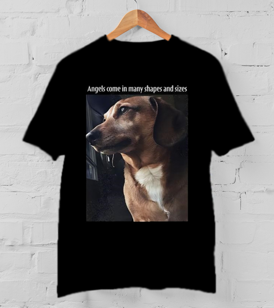 Angels Come In Many Shapes And Sizes Dog Portrait T-Shirt