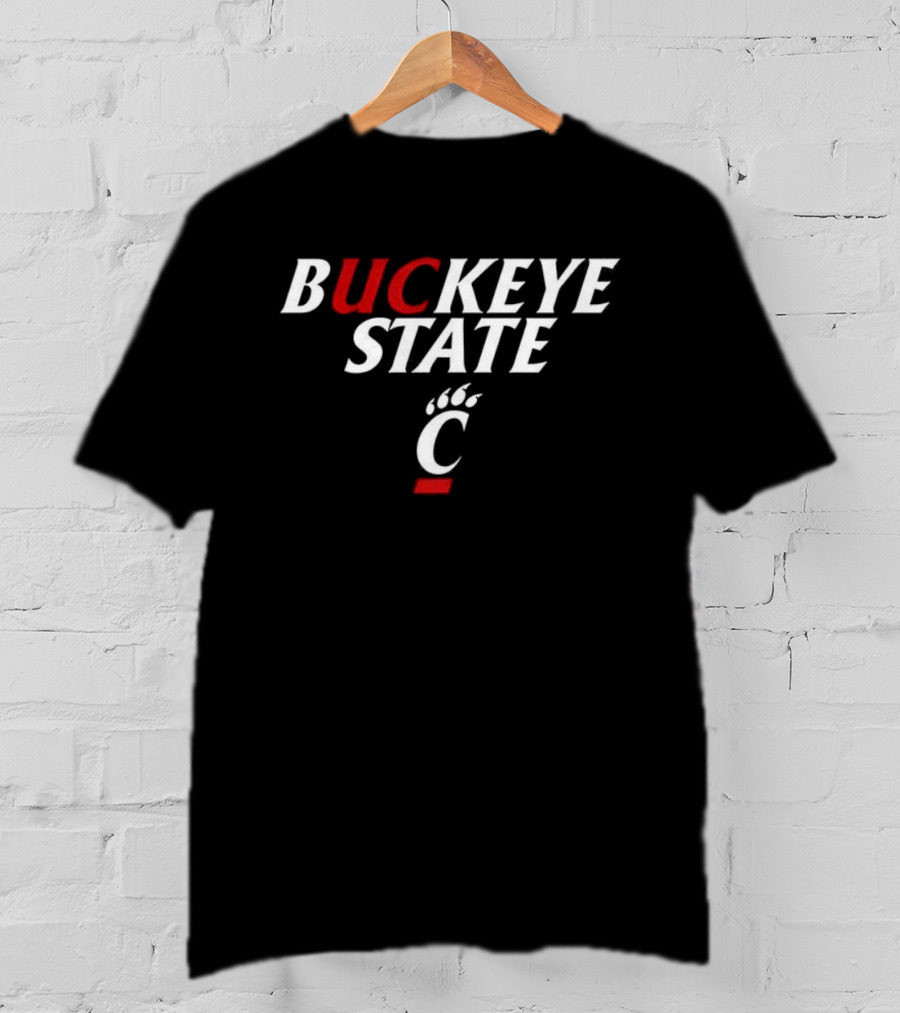 Cincinnati Bearcats Buckeye State UC Paw Print T-Shirt