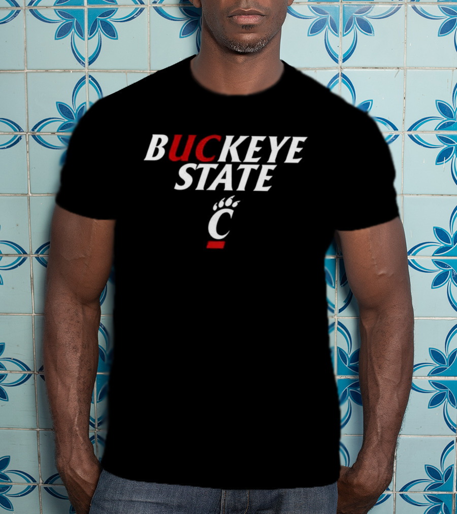 Cincinnati Bearcats Buckeye State UC Paw Print T-Shirt