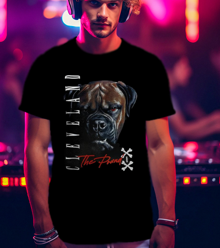 Cleveland Browns The Dawg Pound Boxer Dog Football Fan Art T-Shirt