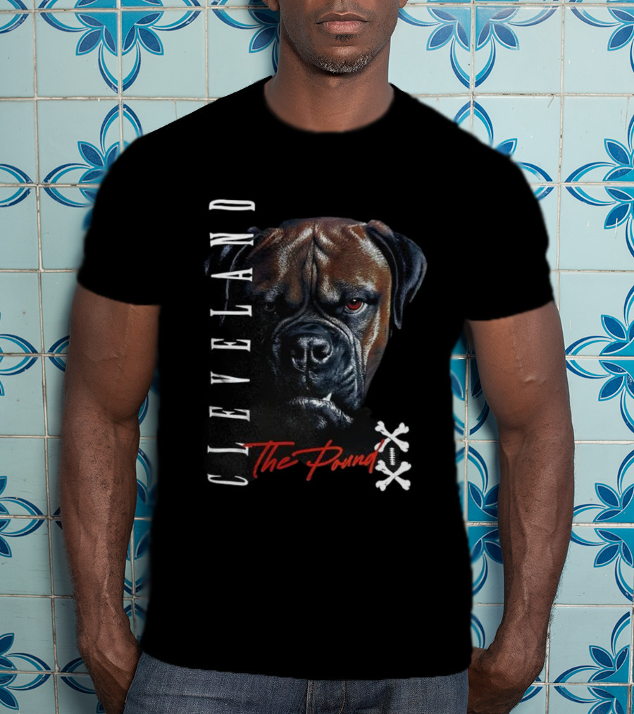 Cleveland Browns The Dawg Pound Boxer Dog Football Fan Art T-Shirt