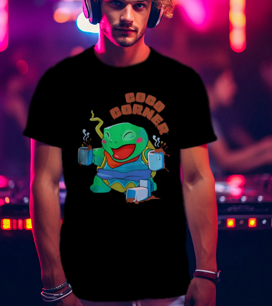 Coco Corner Pokémon Character Coffee Lovers Vibrant Design T-Shirt