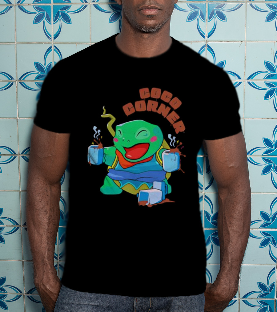 Coco Corner Pokémon Character Coffee Lovers Vibrant Design T-Shirt
