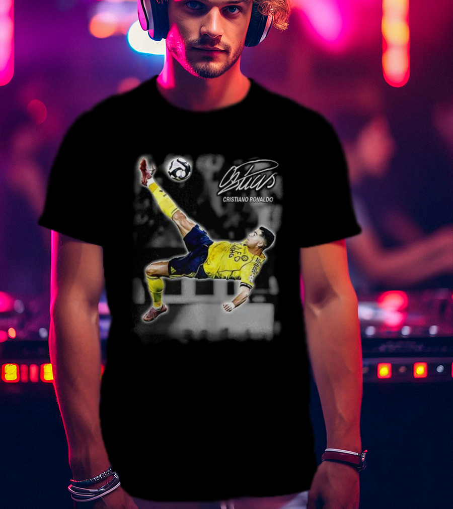 Cristiano Ronaldo Bicycle Kick 2025 Signature T-Shirt