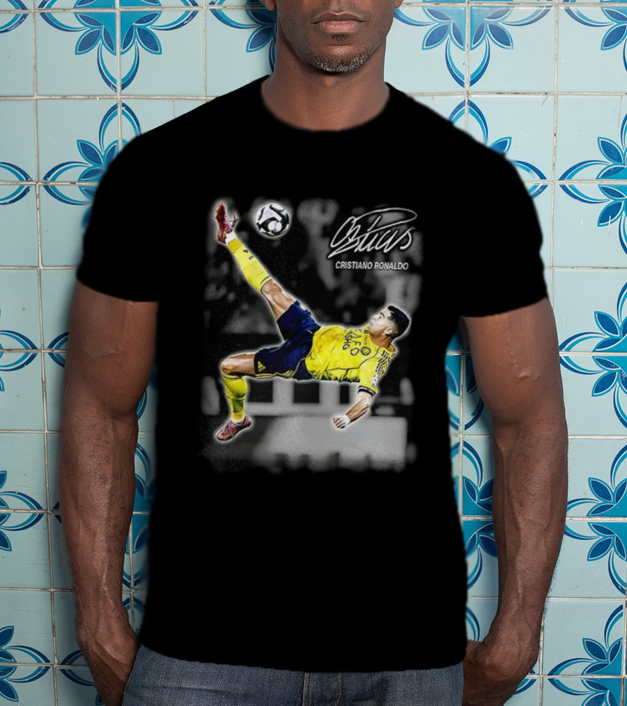 Cristiano Ronaldo Bicycle Kick 2025 Signature T-Shirt