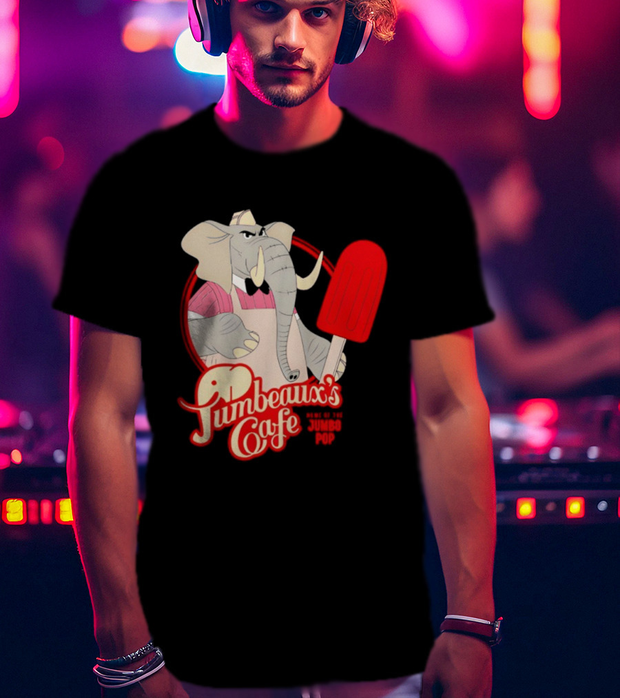 Disney Zootopia Jumbeaux’s Cafe Elephant Character Holding Ice Pop T-Shirt