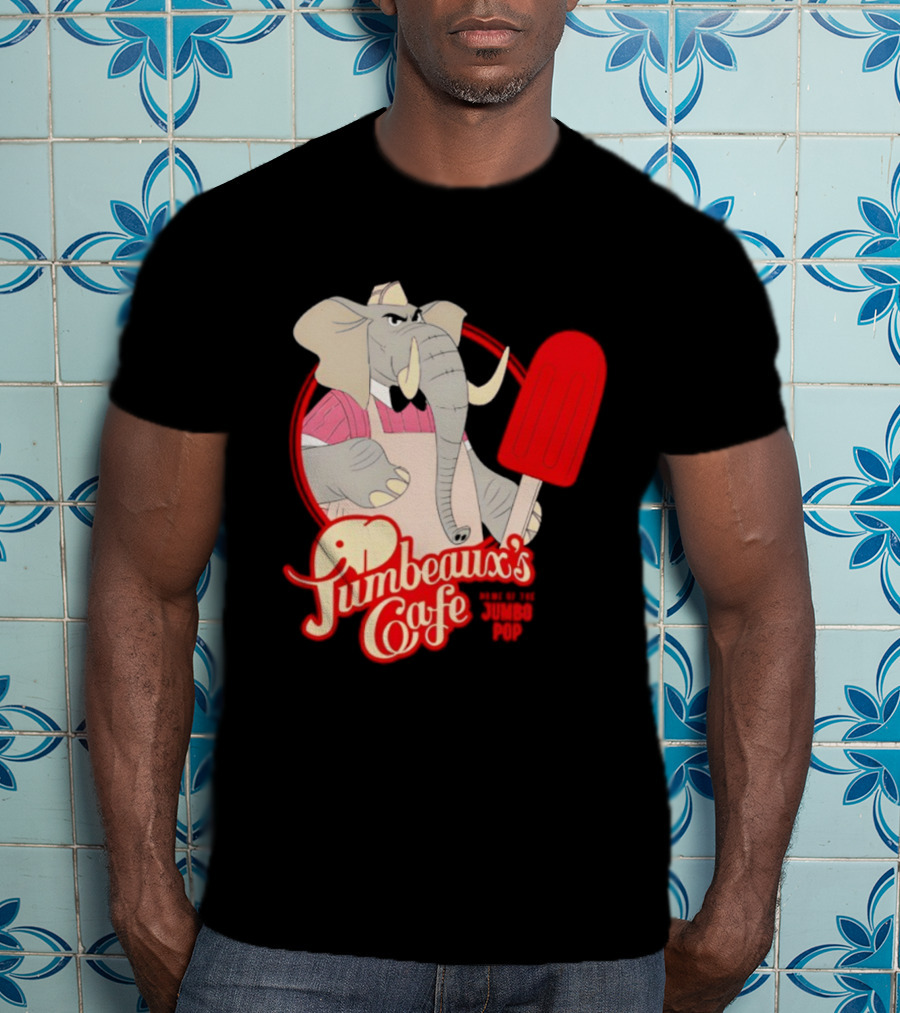 Disney Zootopia Jumbeaux’s Cafe Elephant Character Holding Ice Pop T-Shirt