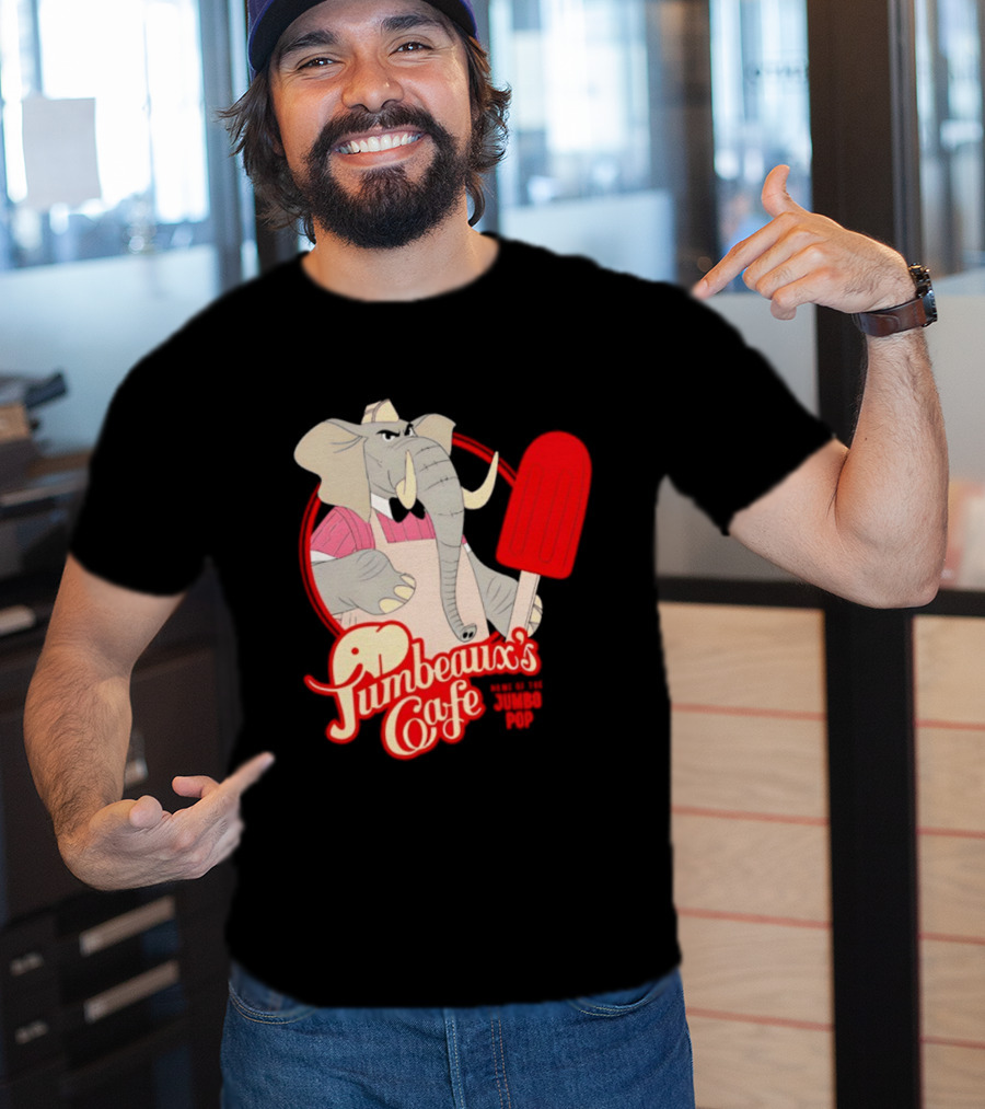 Disney Zootopia Jumbeaux’s Cafe Elephant Character Holding Ice Pop T-Shirt