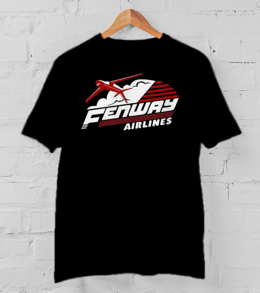 Fenway Airlines Retro Airplane Emblem T-Shirt