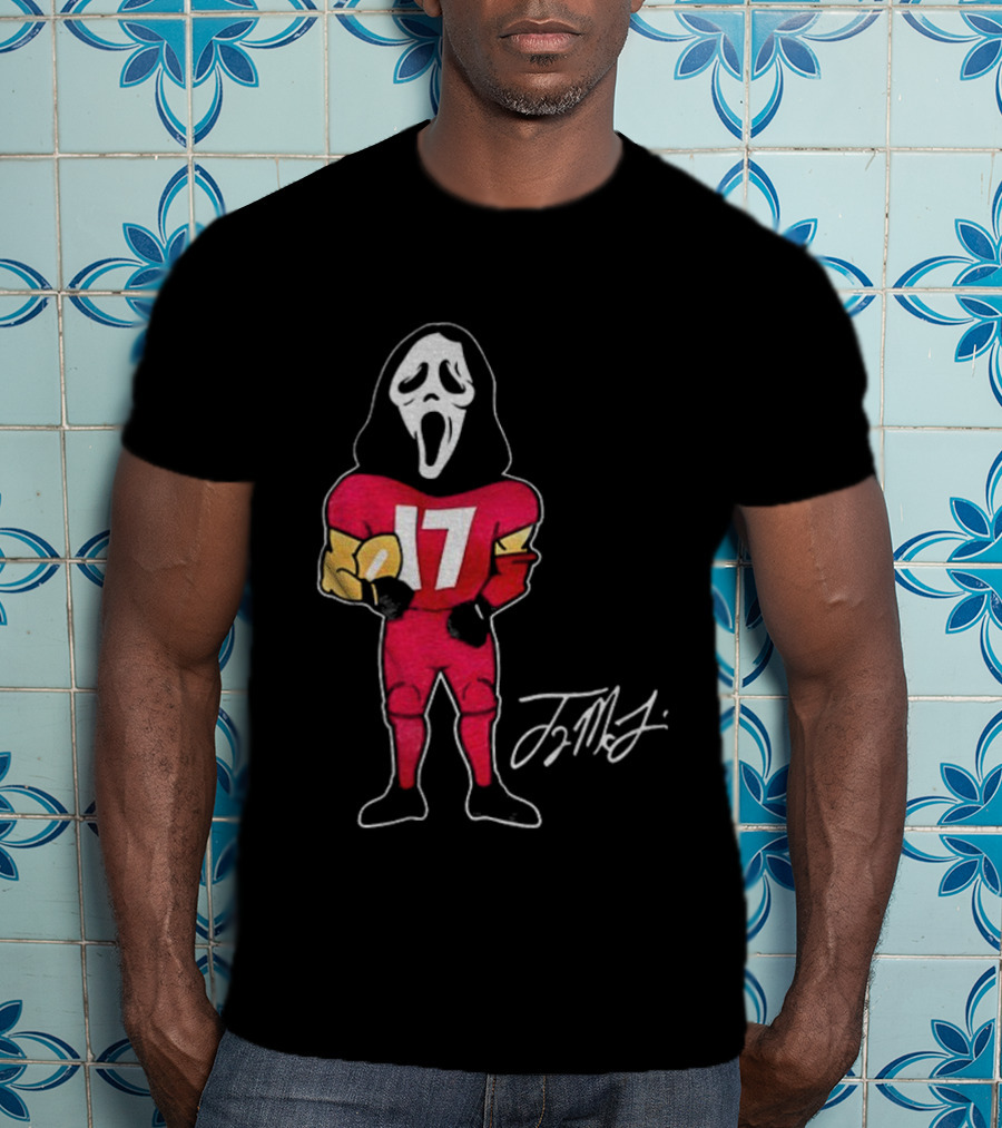 Ghostface Terry McLaurin 17 Washington Commanders NFL Football Signature T-Shirt