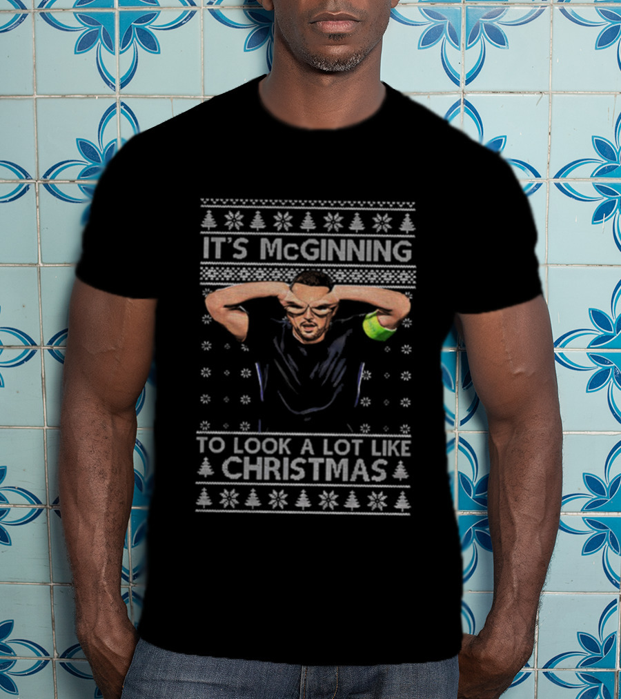 It's McGinning To Look A Lot Like Christmas John McGinn Funny Xmas T-Shirt