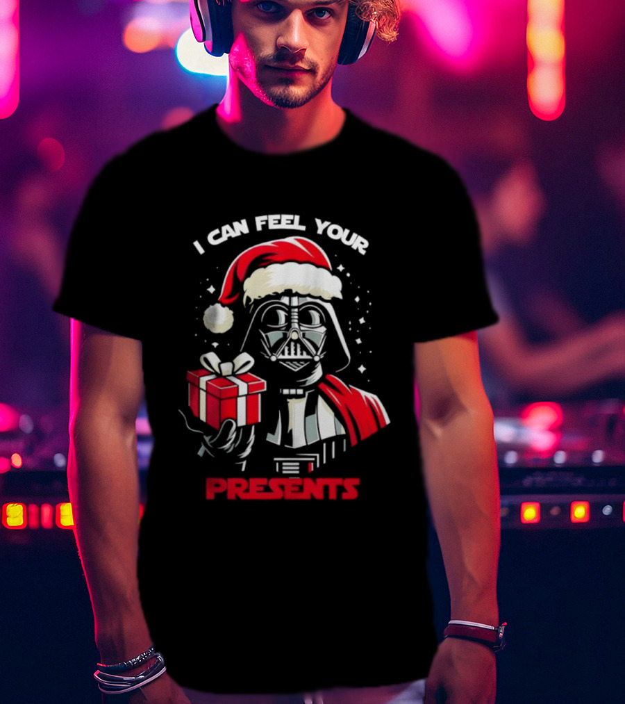 Star Wars Christmas Darth Vader Santa Can Feel Your Presents T-Shirt