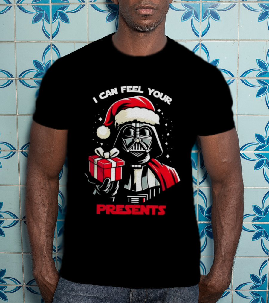 Star Wars Christmas Darth Vader Santa Can Feel Your Presents T-Shirt