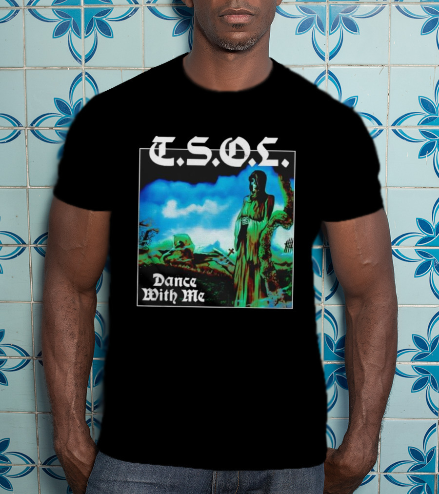 T.S.O.L. Dance With Me Album Art Cemetery Scene T-Shirt