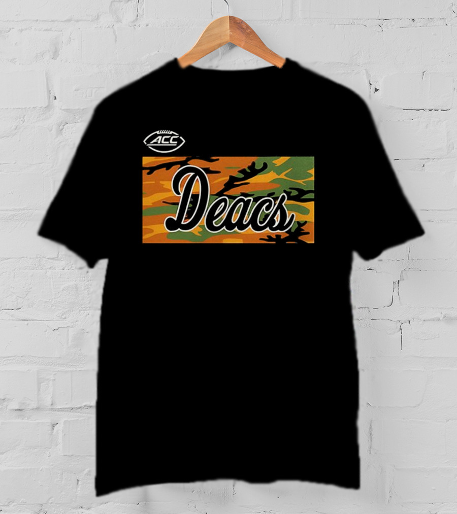 Wake Forest Deacs Camo Football T-Shirt