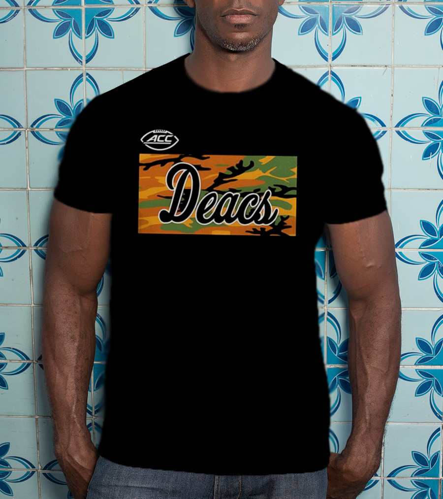 Wake Forest Deacs Camo Football T-Shirt