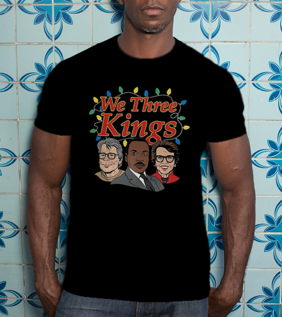 We Three Kings String Of Christmas Lights Cartoon T-Shirt