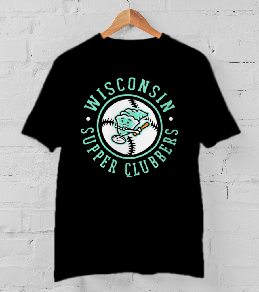 Wisconsin Supper Clubbers Baseball Ice Cream Bat Martini Pie T-Shirt