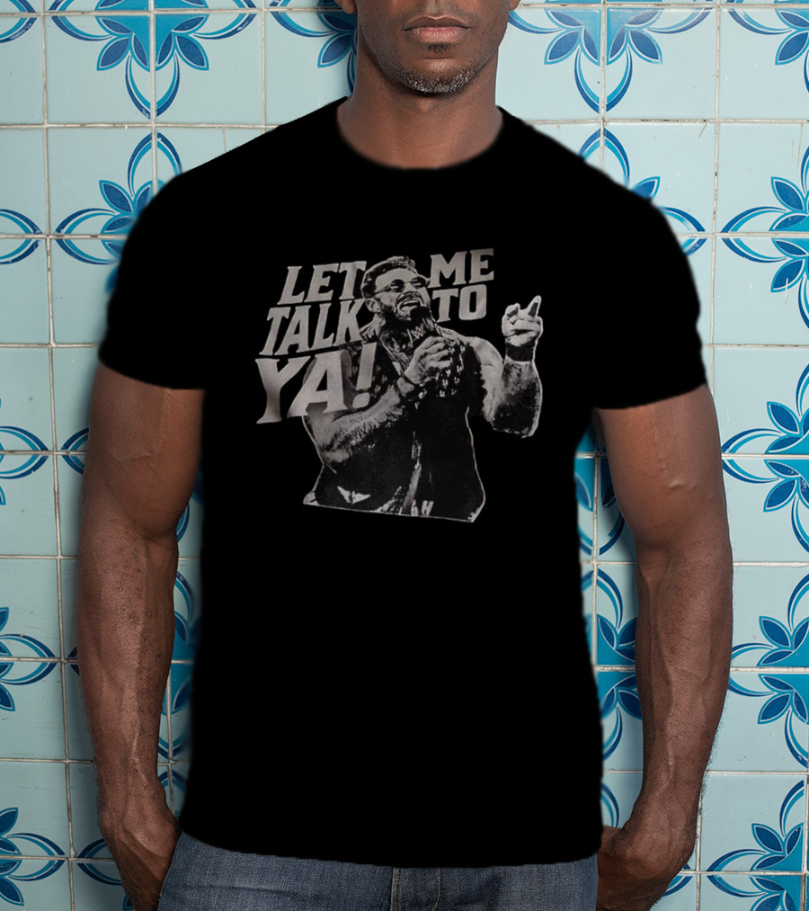 WWE LA Knight Let Me Talk To Ya Microphone Pose T-Shirt
