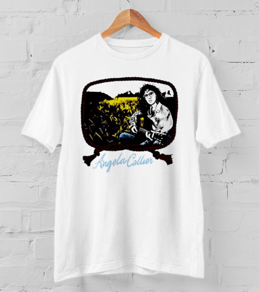 Angela Collier Self-Titled Album Acoustic Guitar In Field T-Shirt