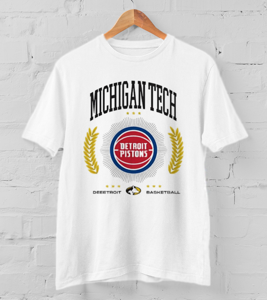 Michigan Tech Detroit Pistons Detroit Basketball T-Shirt