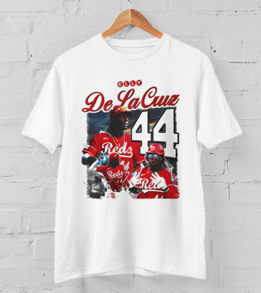 De La Cruz 44 Reds Vintage Style Electricidad Sports Icon T-Shirt