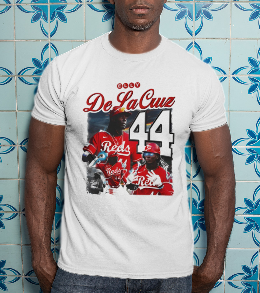De La Cruz 44 Reds Vintage Style Electricidad Sports Icon T-Shirt