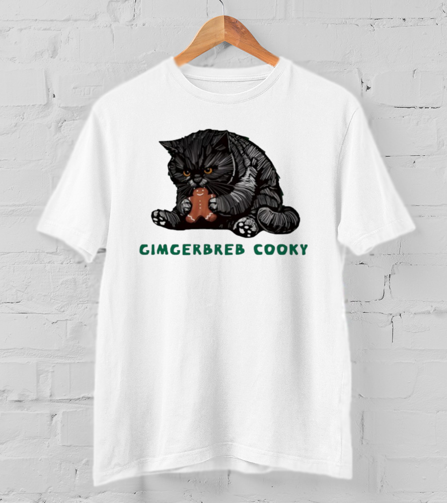 Gimgerbreb Cooky Cat Christmas Gingerbread Cookie Cat T-Shirt