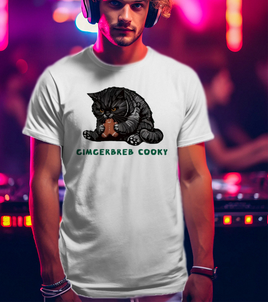 Gimgerbreb Cooky Cat Christmas Gingerbread Cookie Cat T-Shirt