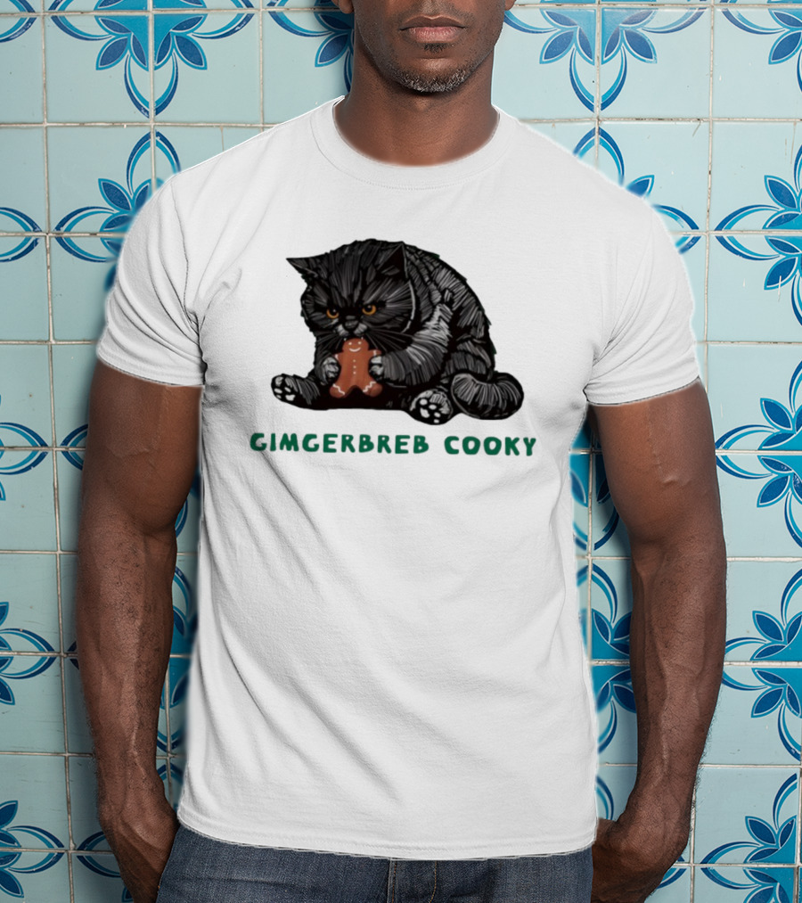 Gimgerbreb Cooky Cat Christmas Gingerbread Cookie Cat T-Shirt