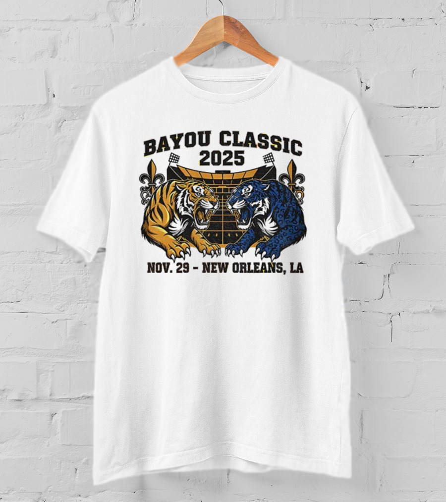 Bayou Classic 2025 Nov 29 New Orleans LA Grambling Vs Southern Rivalry HBCU Football T-Shirt