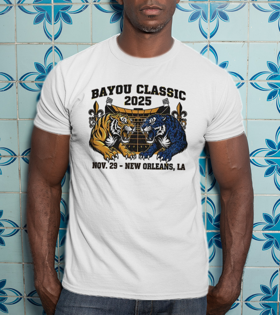 Bayou Classic 2025 Nov 29 New Orleans LA Grambling Vs Southern Rivalry HBCU Football T-Shirt