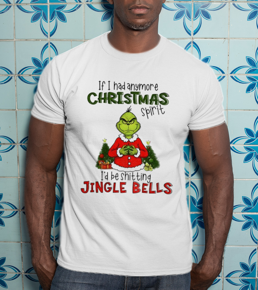 Grinch Christmas Spirit Jingle Bells Holiday Humor T-Shirt
