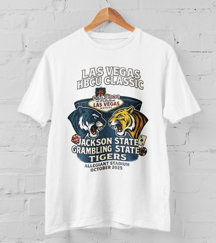 Las Vegas HBCU Classic Jackson State Vs Grambling State Tigers Allegiant Stadium October 2025 T-Shirt