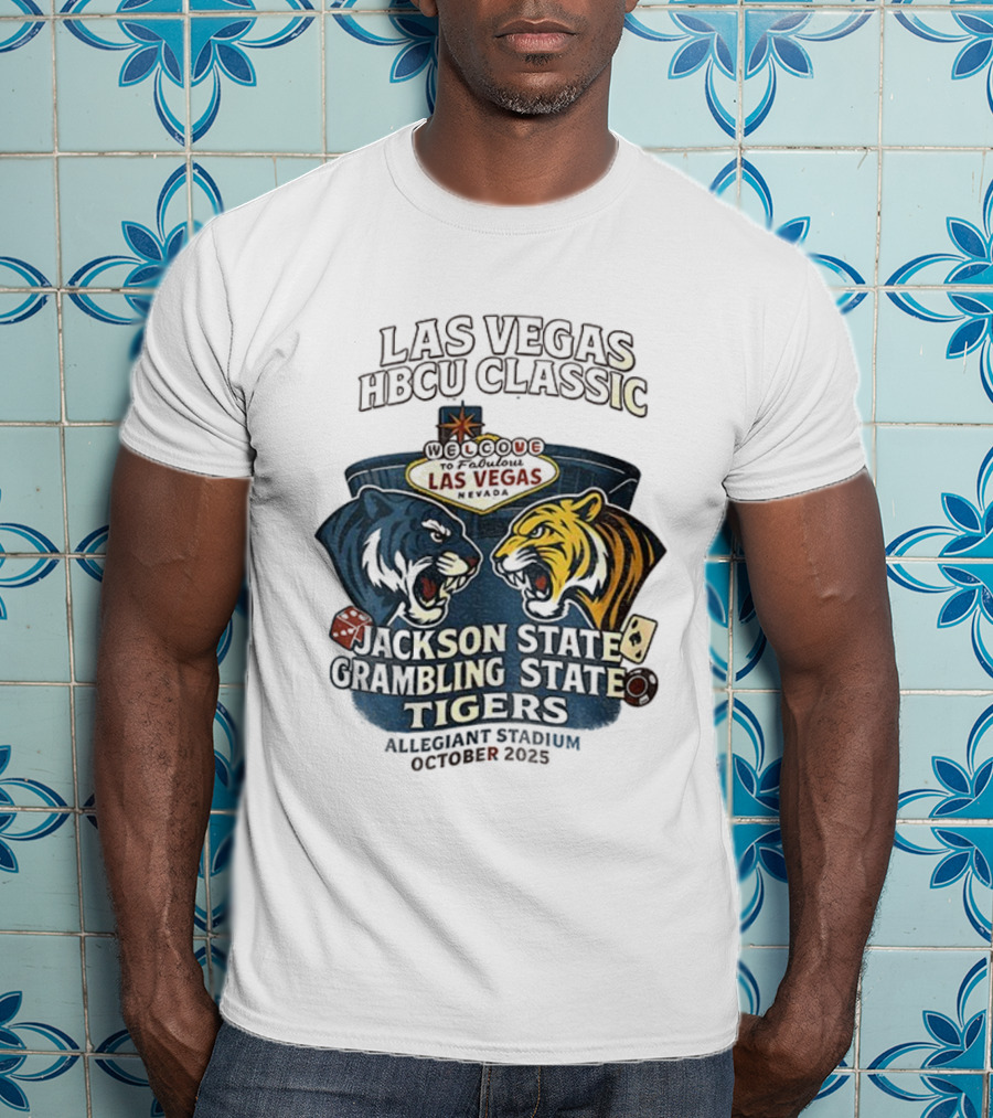 Las Vegas HBCU Classic Jackson State Vs Grambling State Tigers Allegiant Stadium October 2025 T-Shirt
