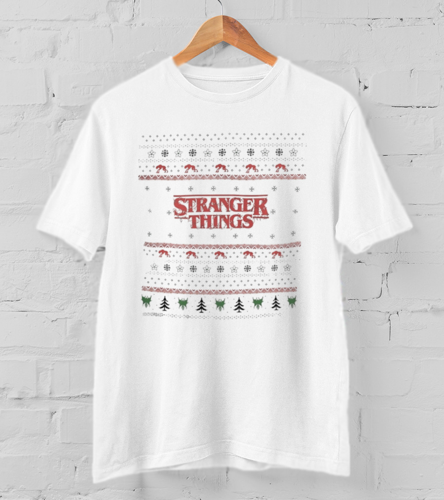 Stranger Things Ugly Christmas Sweater Style T-Shirt
